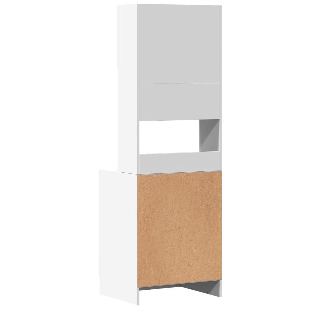 Kjøkkenskap Hvit 60X50X180 Cm Konstruert Tre