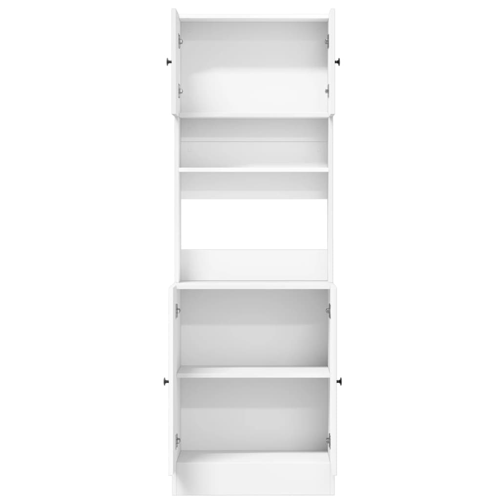 Kjøkkenskap Hvit 60X50X180 Cm Konstruert Tre
