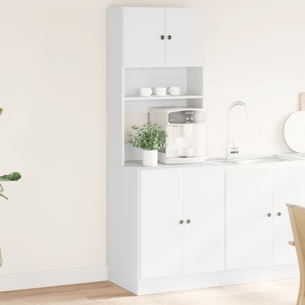 Kjøkkenskap Hvit 60X50X180 Cm Konstruert Tre