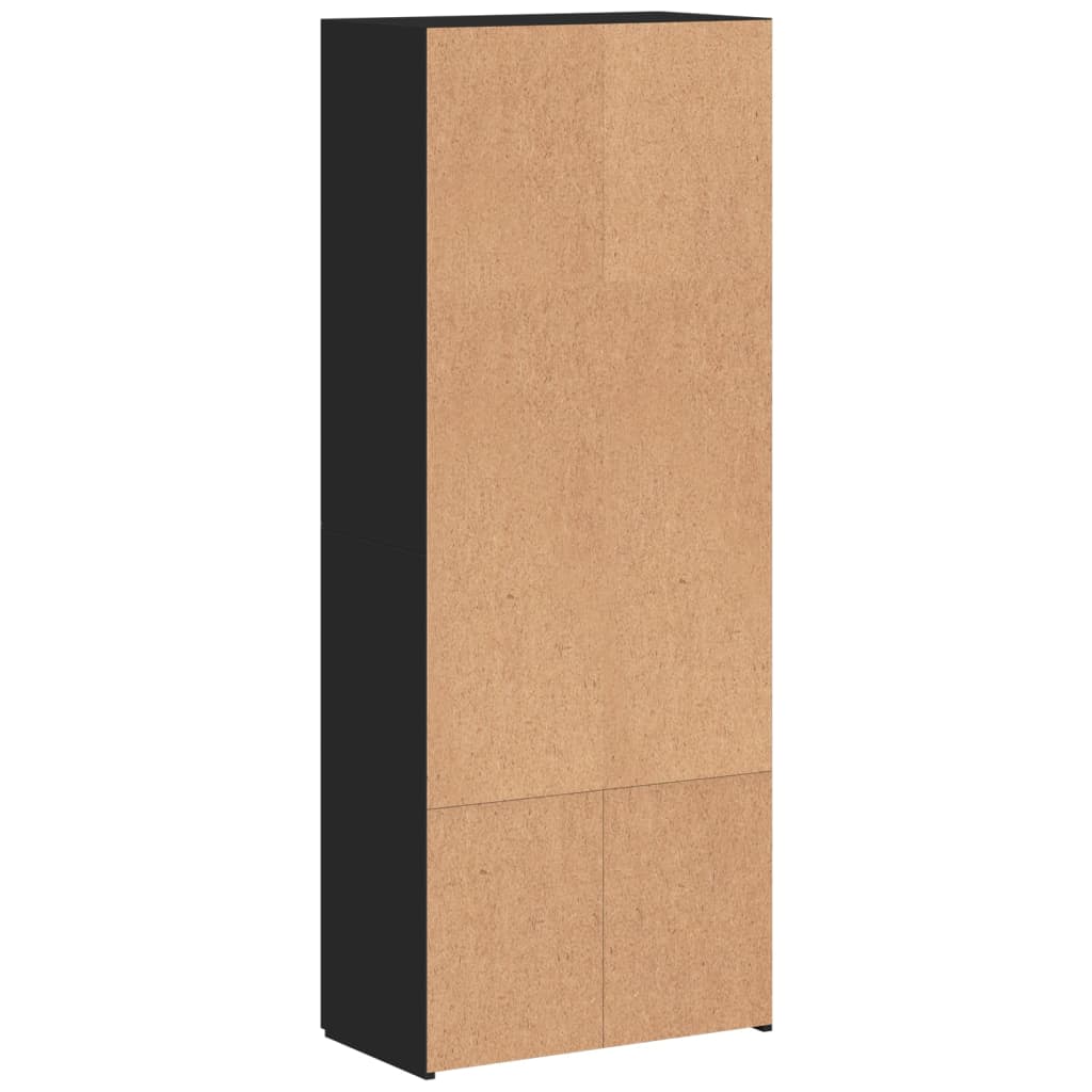 Arkivskap Svart 60X32X153 Cm Konstruert Tre