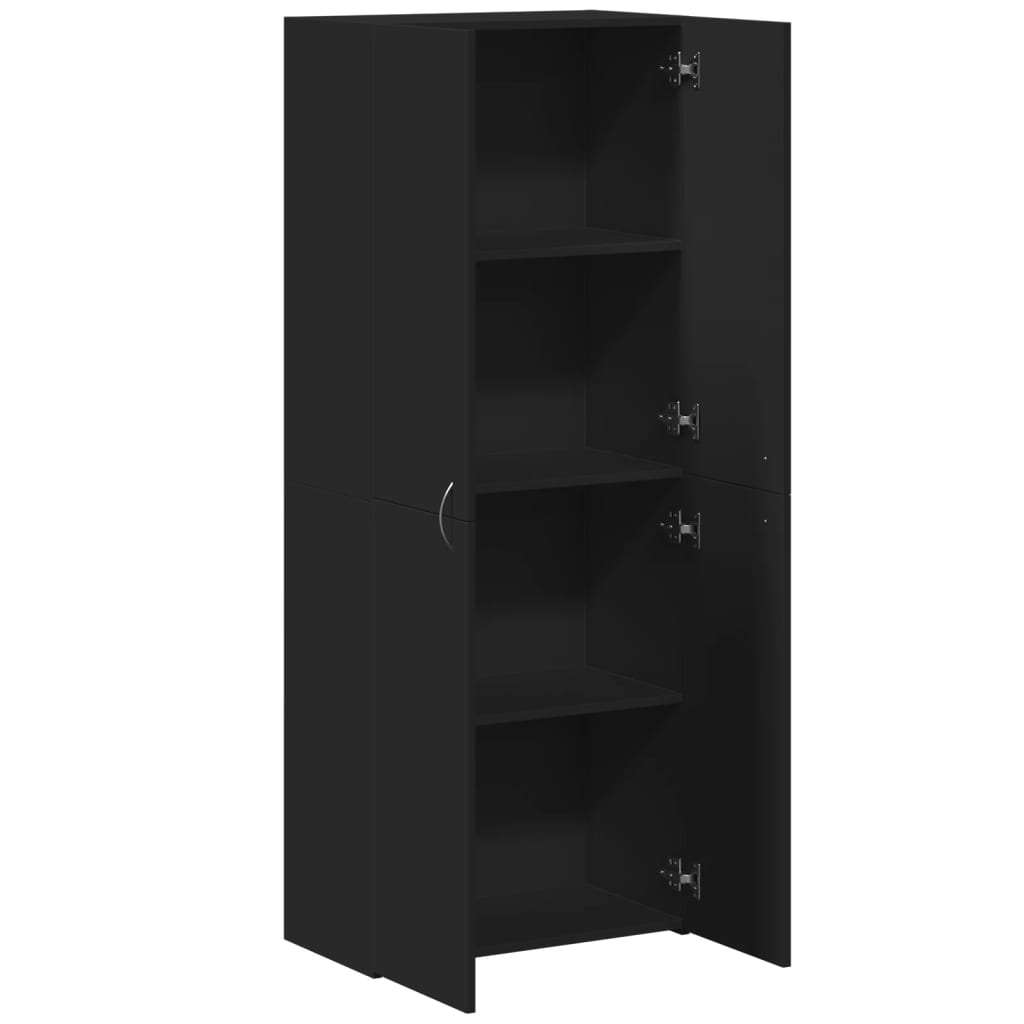 Arkivskap Svart 60X32X153 Cm Konstruert Tre