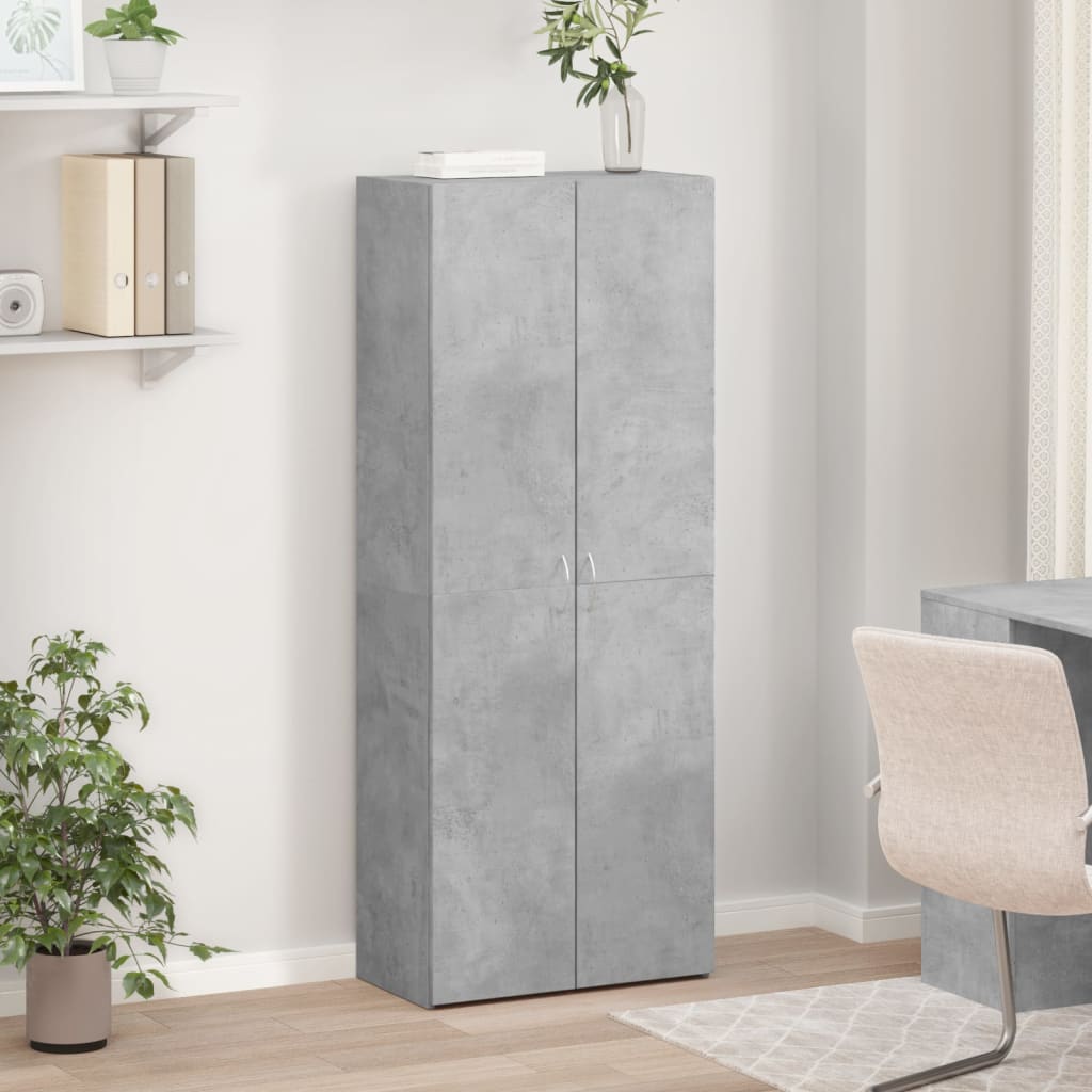 Arkivskap Betonggrå 60X32X153 Cm Konstruert Tre