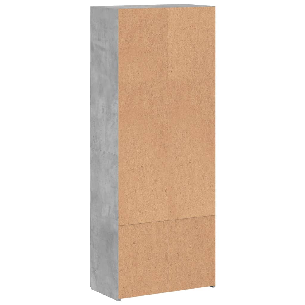 Arkivskap Betonggrå 60X32X153 Cm Konstruert Tre