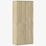Highboard Sonoma Eik 80X35X180 Cm Konstruert Tre