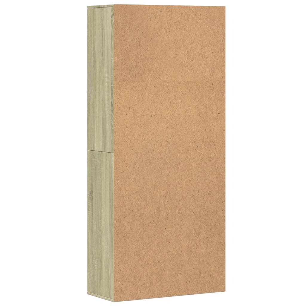 Highboard Sonoma Eik 80X35X180 Cm Konstruert Tre
