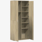 Highboard Sonoma Eik 80X35X180 Cm Konstruert Tre