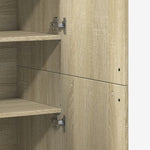 Highboard Sonoma Eik 80X35X180 Cm Konstruert Tre