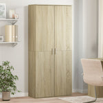 Highboard Sonoma Eik 80X35X180 Cm Konstruert Tre