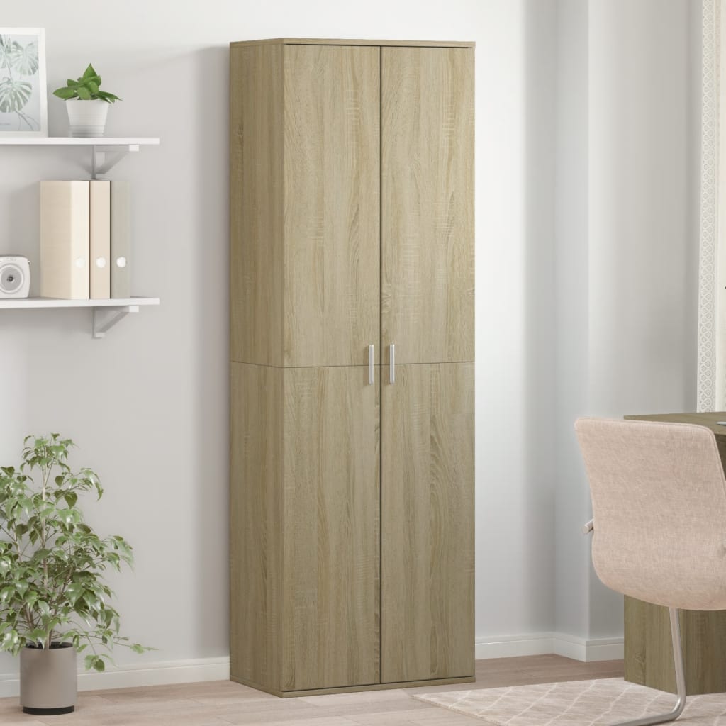 Highboard Sonoma Eik 60X35X180 Cm Konstruert Tre