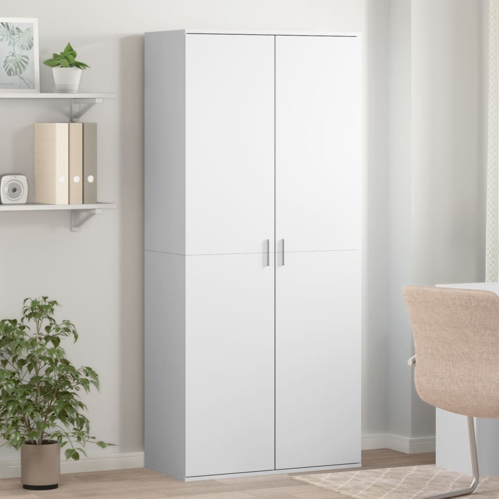 Skoskap Hvit 80X39X178 Cm Sponplate