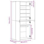 Skoskap Sonoma Eik 80X39X178 Cm Sponplate