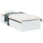 Sengeramme Hvit 75X190 Cm Konstruert Tre