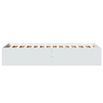 Sengeramme Hvit 75X190 Cm Konstruert Tre