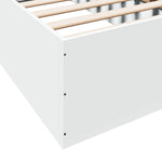Sengeramme Hvit 75X190 Cm Konstruert Tre