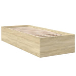 Sengeramme Uten Madrass Sonoma Eik 75X190 Cm Konstruert Tre