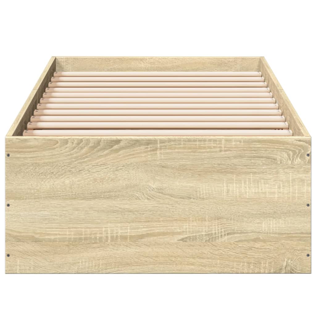 Sengeramme Uten Madrass Sonoma Eik 75X190 Cm Konstruert Tre
