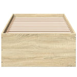 Sengeramme Uten Madrass Sonoma Eik 75X190 Cm Konstruert Tre