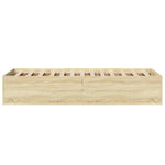 Sengeramme Uten Madrass Sonoma Eik 75X190 Cm Konstruert Tre