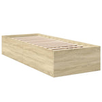 Sengeramme Uten Madrass Sonoma Eik 75X190 Cm Konstruert Tre
