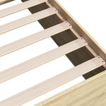 Sengeramme Uten Madrass Sonoma Eik 75X190 Cm Konstruert Tre