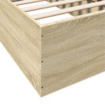 Sengeramme Uten Madrass Sonoma Eik 75X190 Cm Konstruert Tre