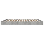 Sengeramme Betonggrå 180X200 Cm Konstruert Tre