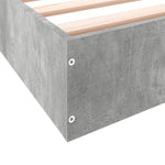 Sengeramme Betonggrå 160X200 Cm Konstruert Tre