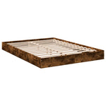 Sengeramme Uten Madrass Røkt Eik 140X200 Cm Konstruert Tre