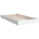 Sengeramme Hvit 100X200 Cm Konstruert Tre