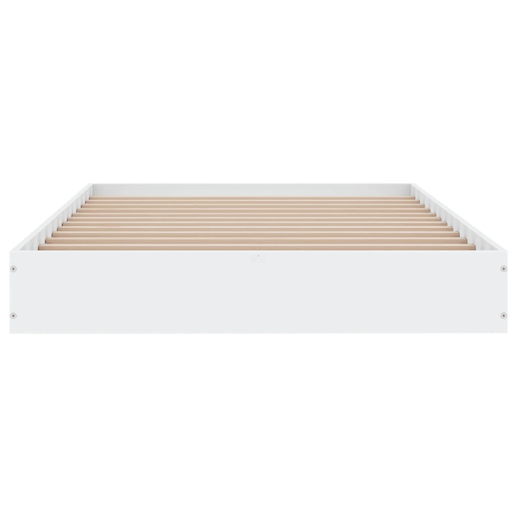 Sengeramme Hvit 100X200 Cm Konstruert Tre