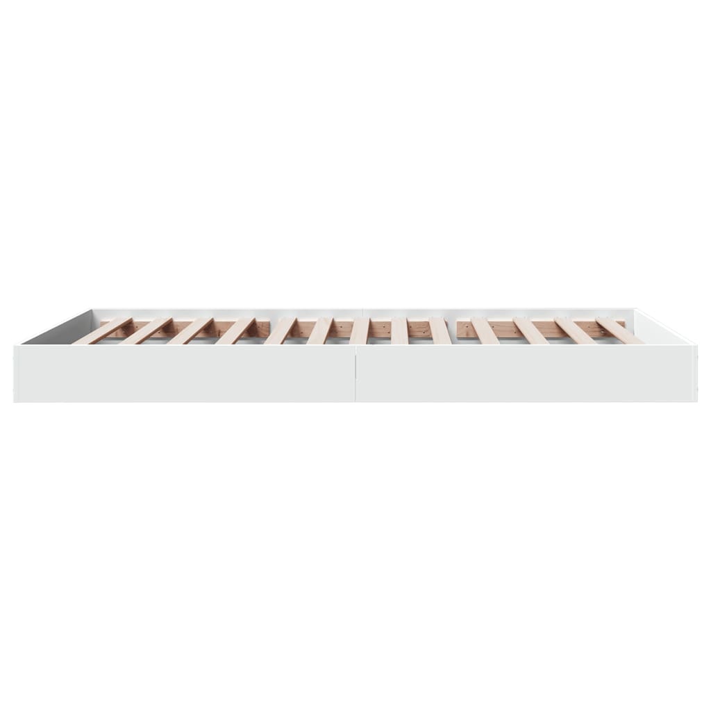 Sengeramme Hvit 100X200 Cm Konstruert Tre
