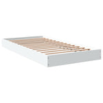 Sengeramme Hvit 100X200 Cm Konstruert Tre