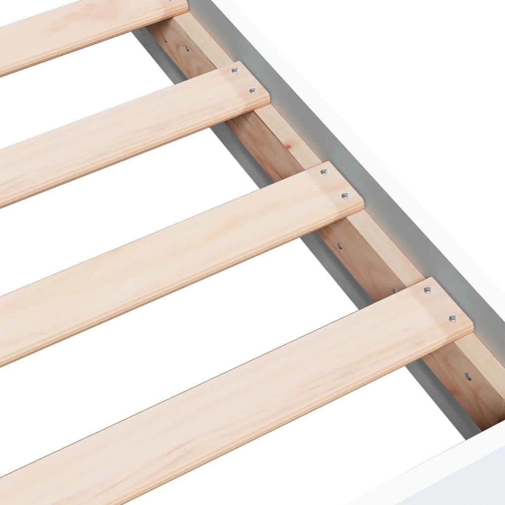 Sengeramme Hvit 100X200 Cm Konstruert Tre