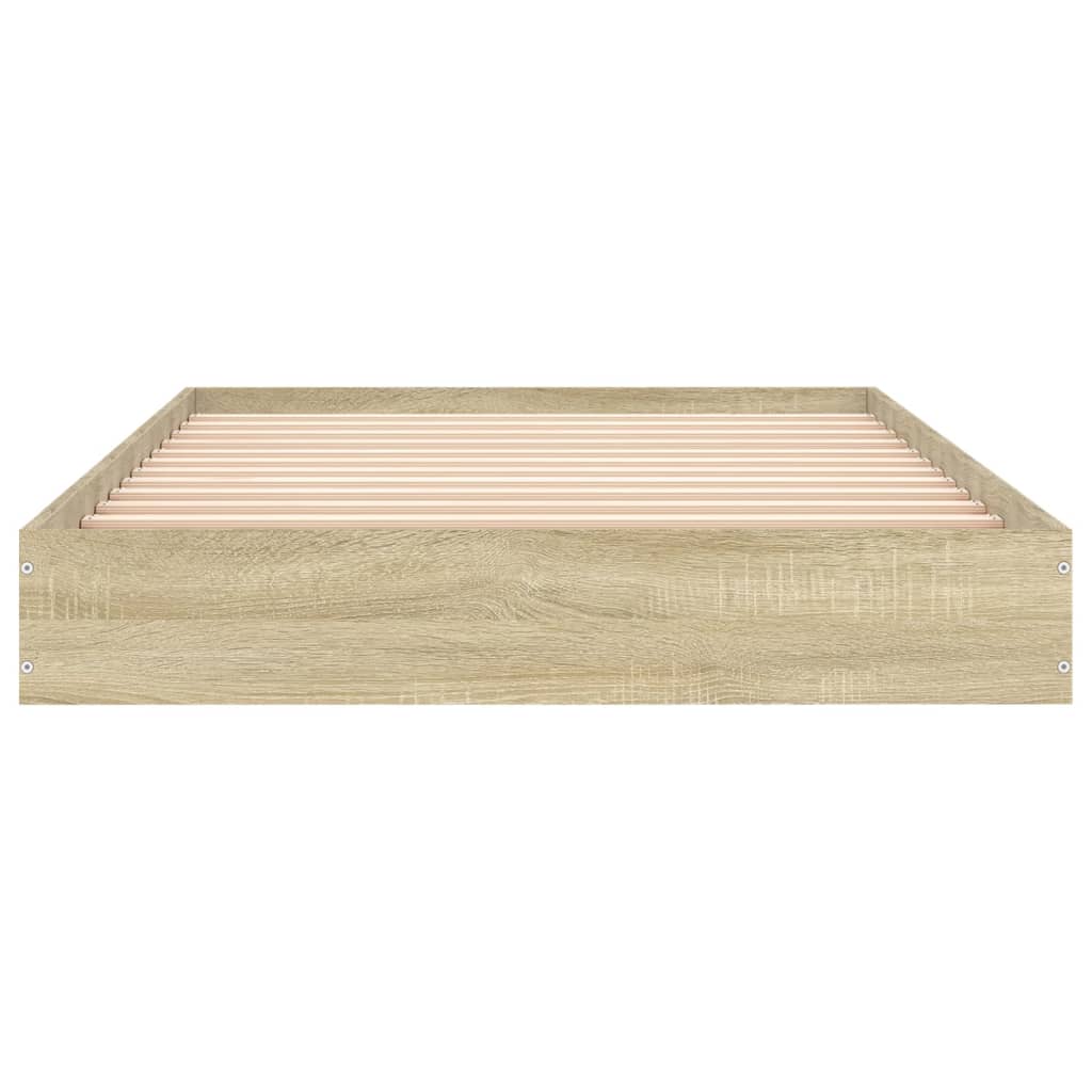 Sengeramme Uten Madrass Sonoma Eik 100X200 Cm Konstruert Tre