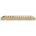 Sengeramme Uten Madrass Sonoma Eik 100X200 Cm Konstruert Tre