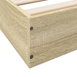 Sengeramme Uten Madrass Sonoma Eik 100X200 Cm Konstruert Tre