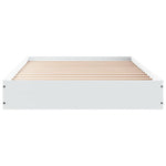Sengeramme Hvit 75X190 Cm Konstruert Tre