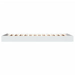 Sengeramme Hvit 75X190 Cm Konstruert Tre