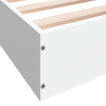 Sengeramme Hvit 75X190 Cm Konstruert Tre