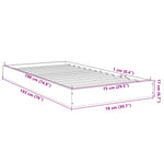 Sengeramme Hvit 75X190 Cm Konstruert Tre