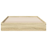 Sengeramme Uten Madrass Sonoma Eik 75X190 Cm Konstruert Tre