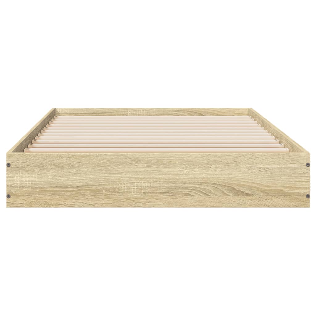 Sengeramme Uten Madrass Sonoma Eik 75X190 Cm Konstruert Tre