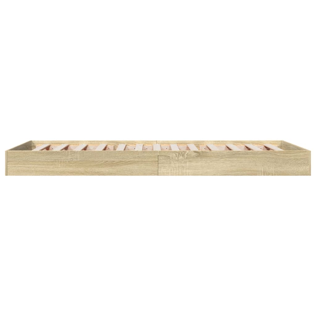 Sengeramme Uten Madrass Sonoma Eik 75X190 Cm Konstruert Tre