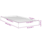 Sengeramme Uten Madrass Sonoma Eik 75X190 Cm Konstruert Tre