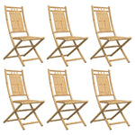 Sammenleggbare Hagestoler 6 Stk 46X66X99 Cm Bambus