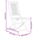 Sammenleggbare Hagestoler 6 Stk 46X66X99 Cm Bambus