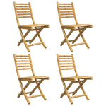 Sammenleggbare Hagestoler 4 Stk 43X54X88 Cm Bambus