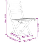 Sammenleggbare Hagestoler 6 Stk 43X54X88 Cm Bambus