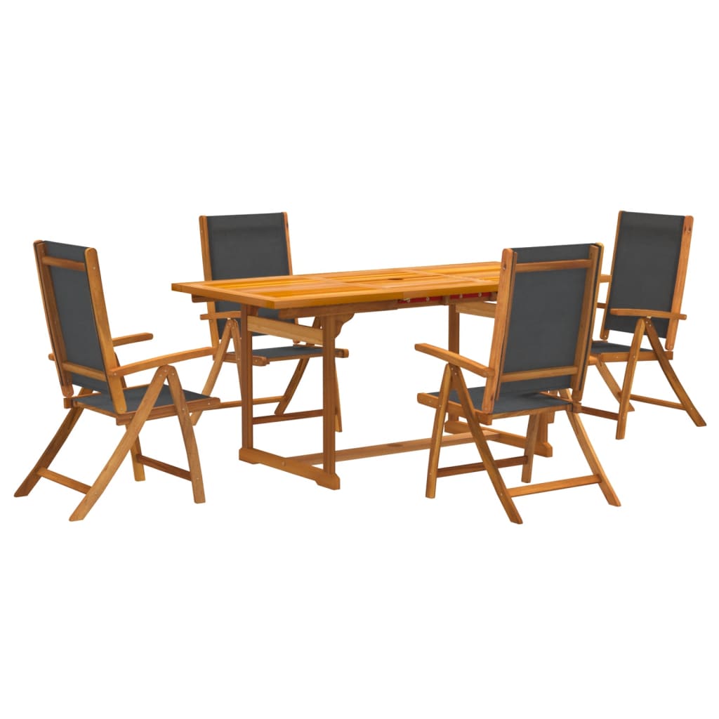 Hagespisegruppe 5 Deler Heltre Akasie Og Textilene