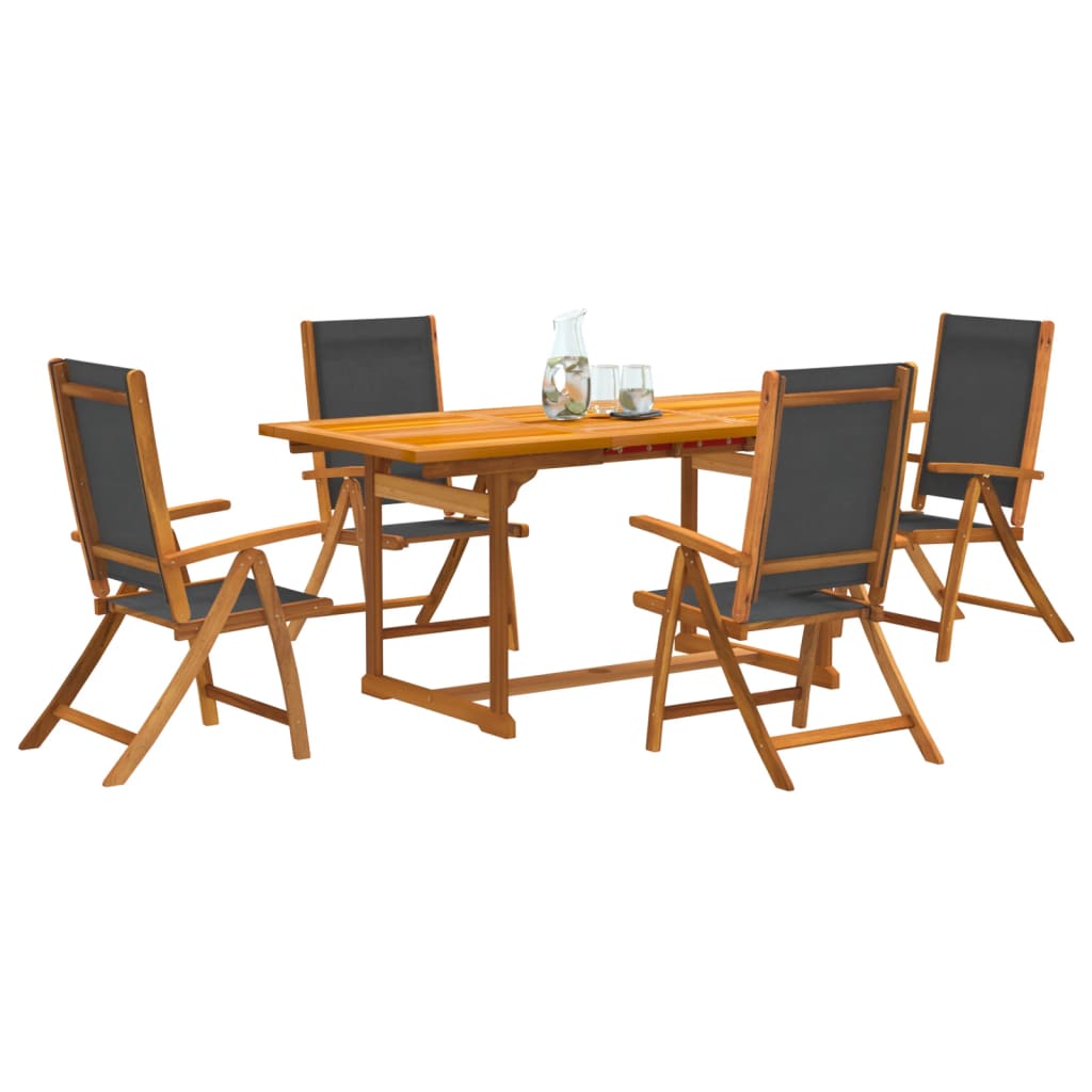 Hagespisegruppe 5 Deler Heltre Akasie Og Textilene